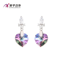 E-128 Xuping Cristaux CZ en forme de coeur de Swarovski Elegant Eardrop